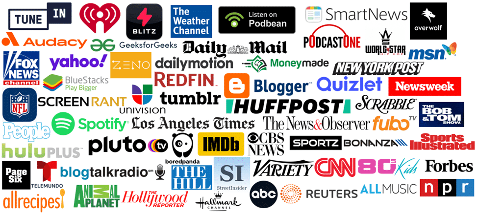 Marketing for Podcasters - Sample platforms that Fasthubfy Marketing Has Access to